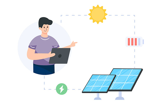 How much power do residential and commercial solar panels typically produce?